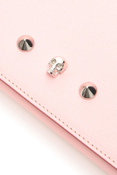 Shop Alexander Mcqueen Chain Skull Bifold Wallet In Pink