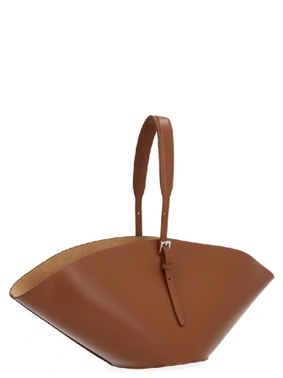 Shop Jil Sander Sombrero Small Tote Bag In Brown