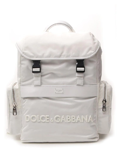 Shop Dolce & Gabbana Structured Backpack In White