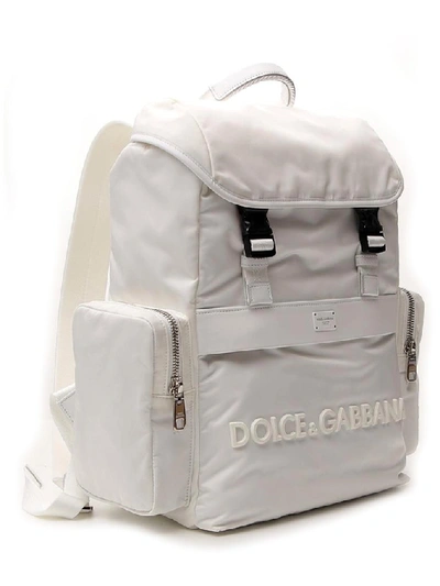 Shop Dolce & Gabbana Structured Backpack In White