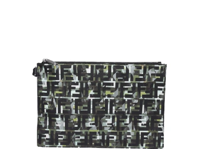 Shop Fendi Ff Print Pouch In Multi