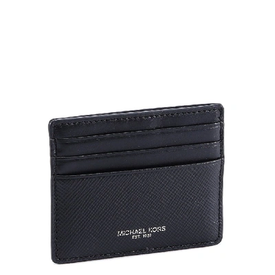 Shop Michael Kors Flat Cardholder In Black