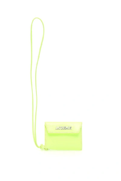 Shop Jacquemus Bifold Wallet In Neon