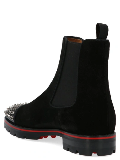 Shop Christian Louboutin Melon Spikes Ankle Boots In Black