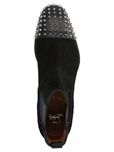 Shop Christian Louboutin Melon Spikes Ankle Boots In Black