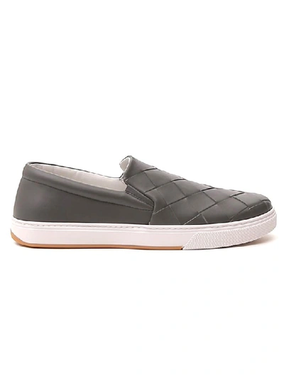 Shop Bottega Veneta Intrecciato Sneakers In Grey