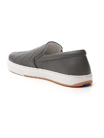 Shop Bottega Veneta Intrecciato Sneakers In Grey