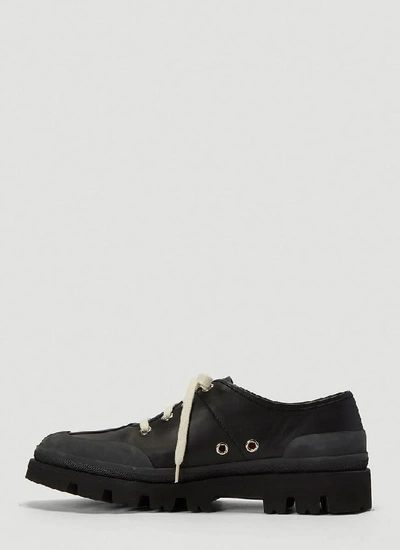 Shop Marni Lace Up Derby Shoes In Black