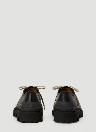 Shop Marni Lace Up Derby Shoes In Black