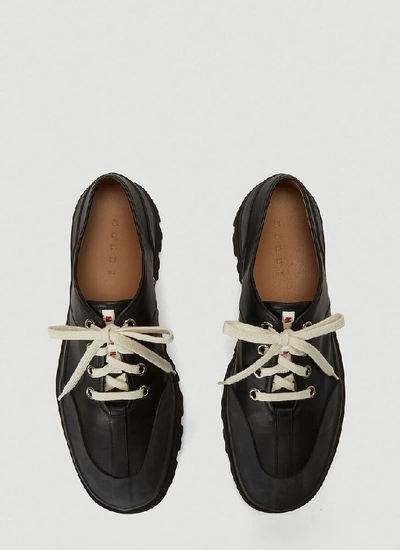 Shop Marni Lace Up Derby Shoes In Black