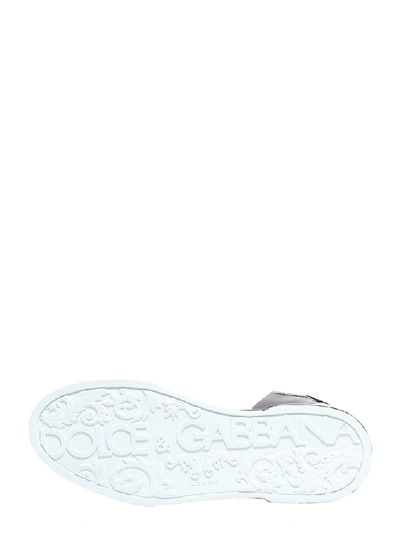 Shop Dolce & Gabbana Portofino Logo Sneakers In White