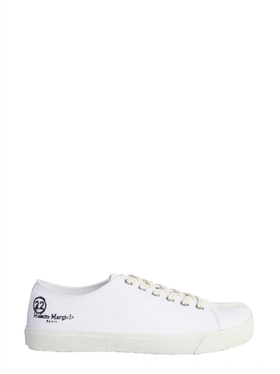 Shop Maison Margiela Back Logo Lace In White