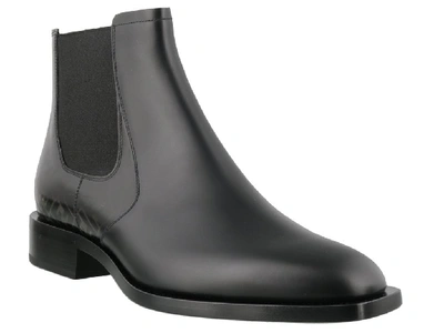 Shop Fendi Ff Logo Ankle Boots In Black