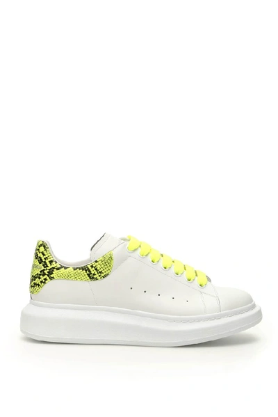 Alexander Mcqueen Oversized Snakeskin-effect Sneakers In Yellow | ModeSens