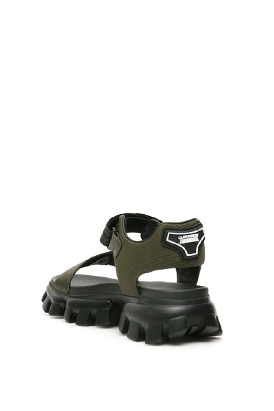 Shop Prada Cloudbust Thunder Sandals In Green