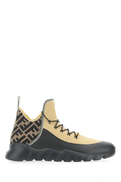 Shop Fendi Ff Contrasting Panelled Sneakers In Multi