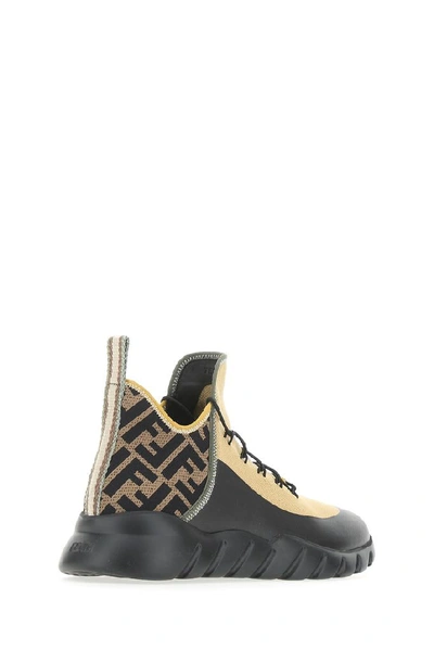 Shop Fendi Ff Contrasting Panelled Sneakers In Multi