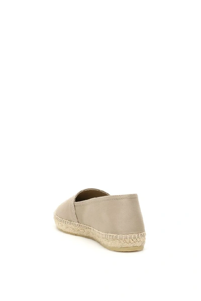 Shop Prada Logo Espadrilles In Beige