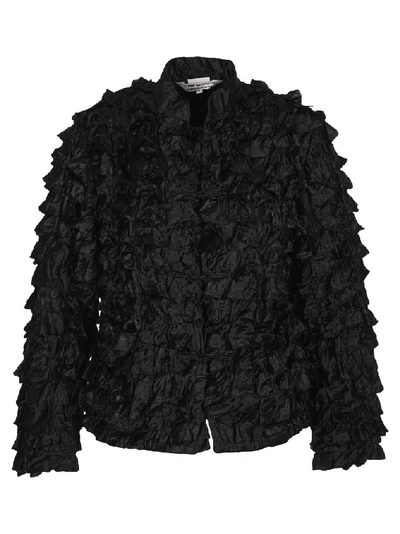Shop Comme Des Garçons Comme Des Garçons Ruffled Jacket In Black