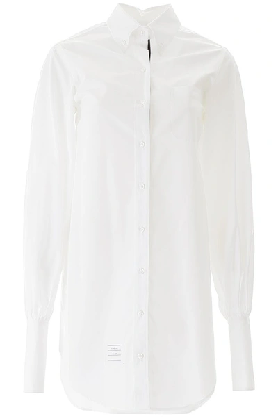 Shop Thom Browne Oversized Shirt In White