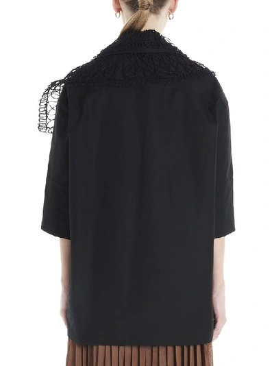 Shop Jil Sander Asymmetric Collar Detail Blouse In Black