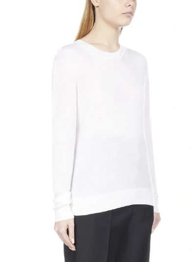 Shop Jil Sander Slim Fit Long Sleeve Sweater In White