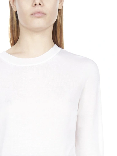 Shop Jil Sander Slim Fit Long Sleeve Sweater In White