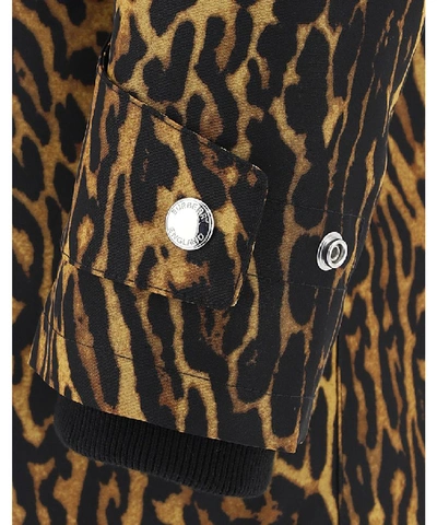 Shop Burberry Animal Print Raincoat In Multi