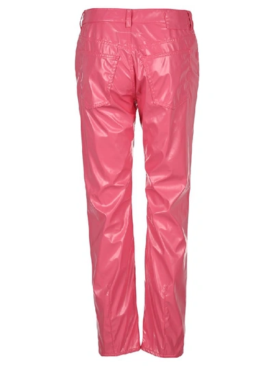 Shop Mm6 Maison Margiela Straight Leg Trousers In Pink