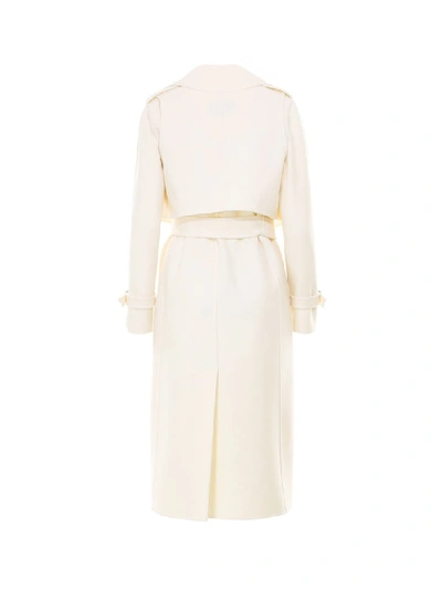 Shop Max Mara Belted Coat In White