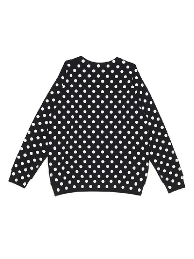 Shop Gucci Polka Dot Sweatshirt In Black