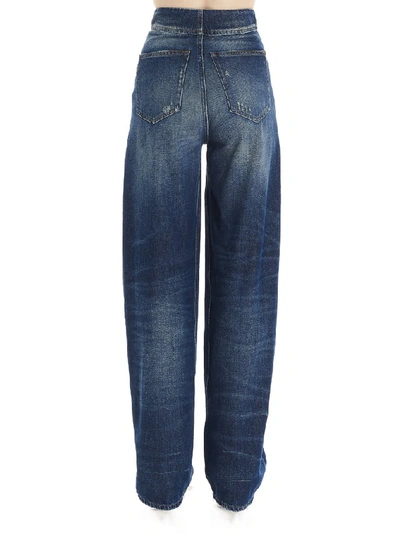 Shop Mm6 Maison Margiela Distressed Jeans In Blue