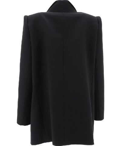 Shop Balenciaga Suspender Shoulder Jacket In Black
