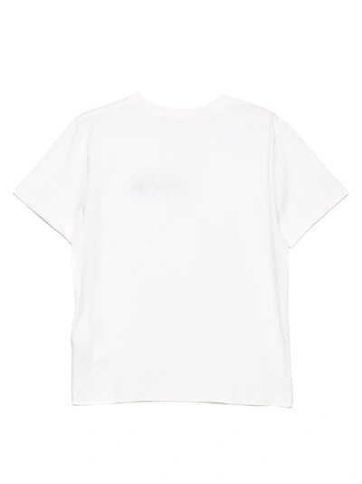Shop Mm6 Maison Margiela Logo Embroidered T In White