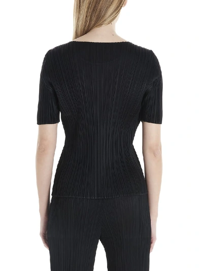 Shop Issey Miyake Pleats Please By  Basic T In Black