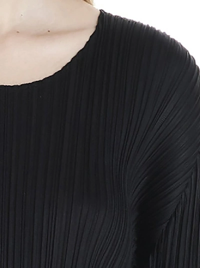 Shop Issey Miyake Pleats Please By  Basic T In Black