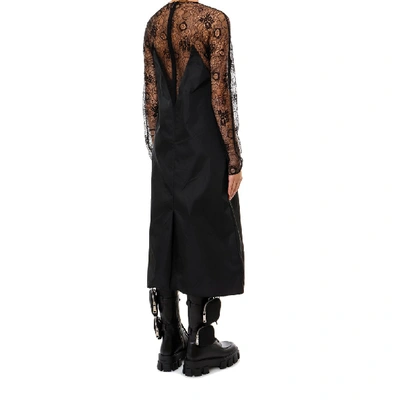 Shop Prada Frankenstein Print Dress In Black