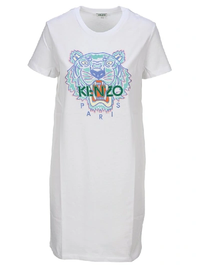 Shop Kenzo Tiger Embroidered T In White