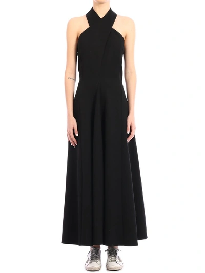 Shop Jil Sander Melinda Halterneck Maxi Dress In Black