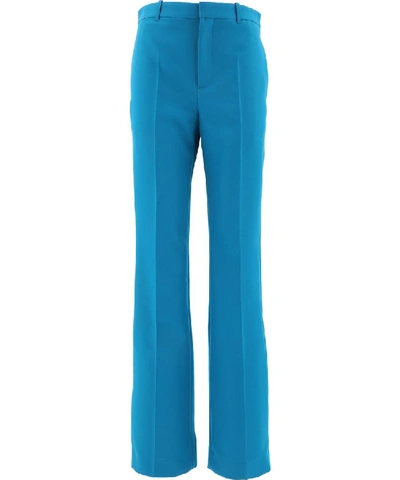 Shop Balenciaga Tailored Trousers In Blue