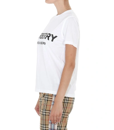 Shop Burberry Logo Print T-shirt In White