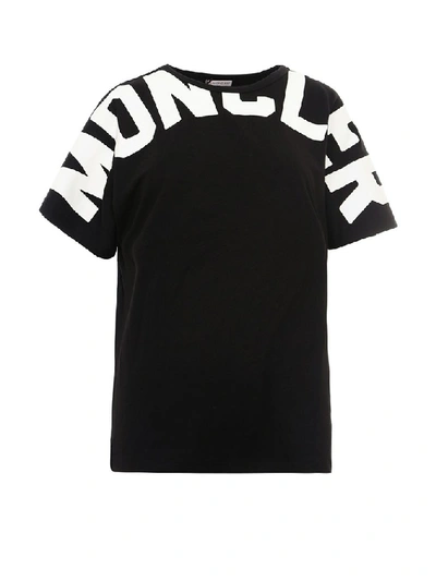 Shop Moncler Logo Oversized T In Black