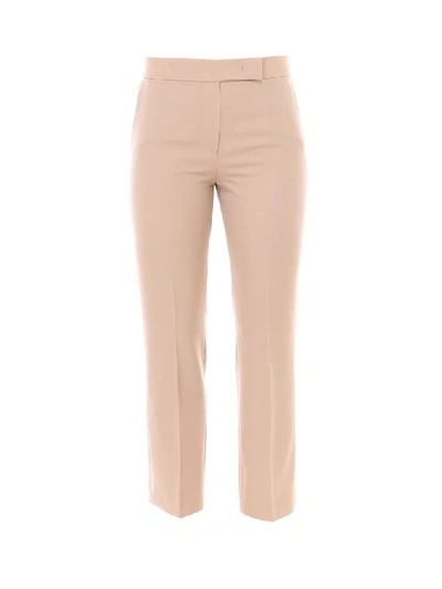 Shop Max Mara Cropped Tailored Trousers In Pink