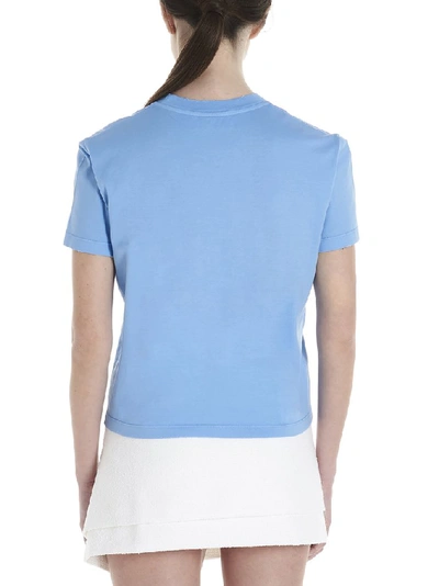 Shop Prada Woven Crab T In Blue