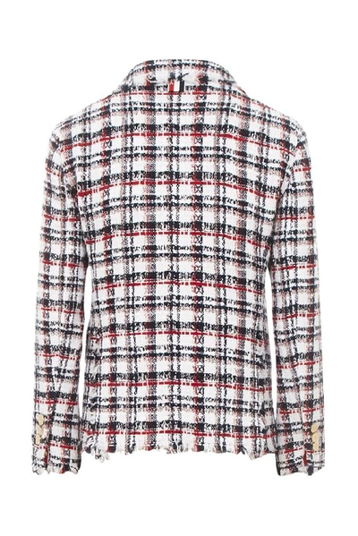 Shop Thom Browne Tweed Blazer In Multi