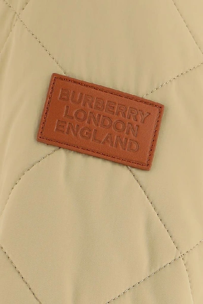 Shop Burberry Quilted Jacket In Beige