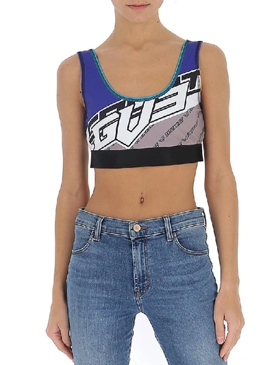 Shop Givenchy Logo Print Sports Bra In Multi