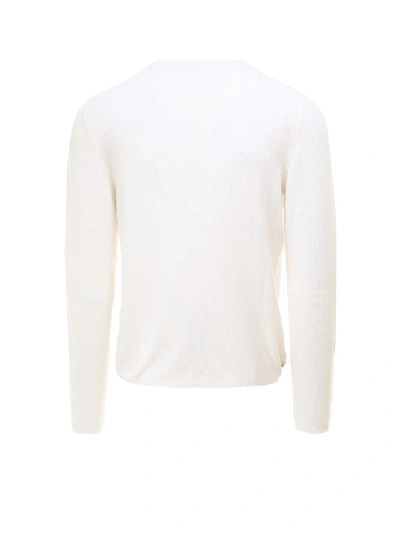Shop Prada Crewneck Sweater In White