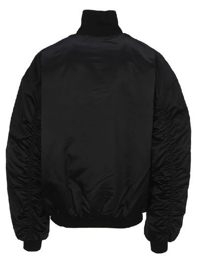 Shop Balenciaga Uniform Bomber Jacket In Black