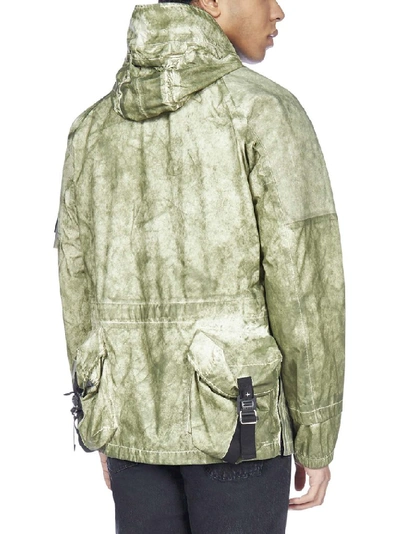 Shop Stone Island Hooded Anorak Pullover In Green